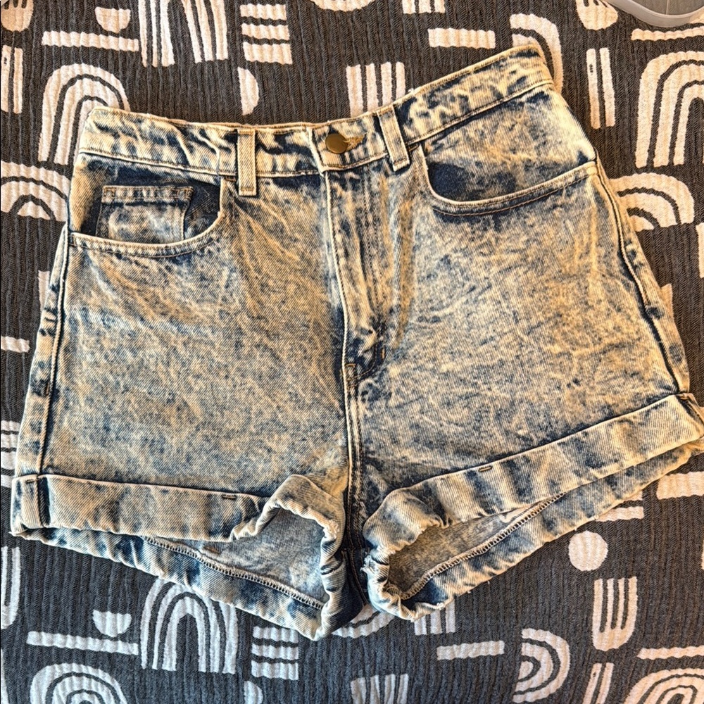 Denim Acid Wash Women's Shorts